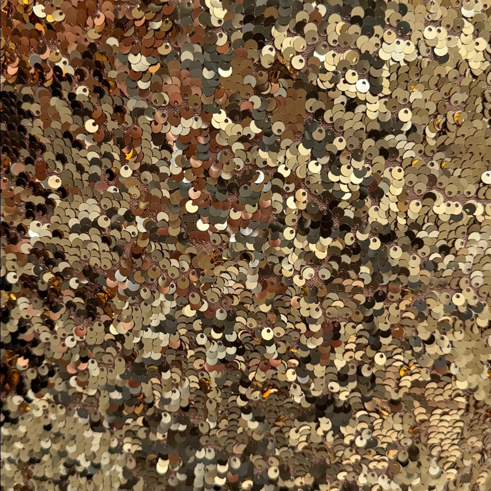Alice + Olivia Gold Sequin Ramos Sparkly Stunner Lined Zip Fitted Pencil Skirt 6 - Picture 11 of 14